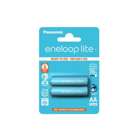 Eneloop, AA R6 Panasonic Eneloop Lite 1.2V 1000mAh Rechargeable Battery, Size AA, NK036-CB