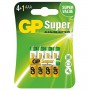 GP, 4+1 GP Super Alkaline AAA LR03/1.5V Battery, Size AAA, BL189-CB