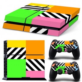OTB - OTB sticker set compatible with Playstation 4 / PS4 - White tiles - PlayStation 4 - ON3690
