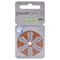 PowerOne by Varta 312 / PR312 / PR41 Hearing Aid Battery