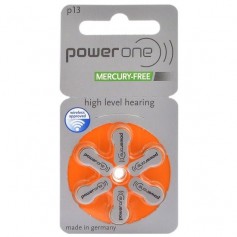 PowerOne by Varta 13 / PR48 / P13  1,45V Hearing Aid Battery - Mercury Free