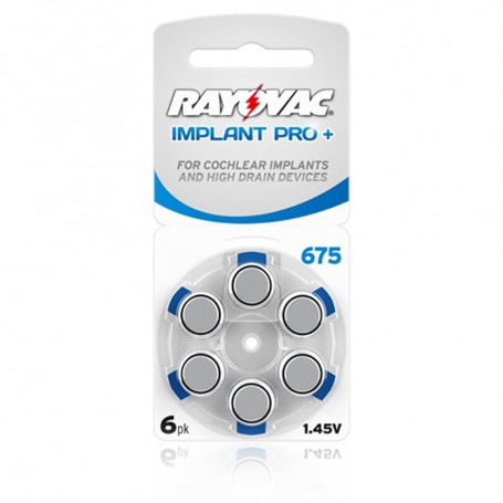 Rayovac - Rayovac 675 IMPLANT PRO+ Hearing Aid Battery - Hearing batteries - BL256-CB