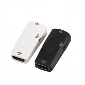 Oem - HDMI Female naar VGA Female + audio omvormer adapter - HDMI adapters - AL577-CB