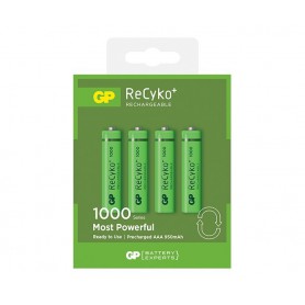 GP - GP R03/AAA GP ReCyko+ 1000 Series 950mAh Rechargeable - Blister 4x - Size AAA - NK133-CB