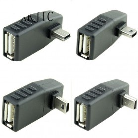 Oem - Mini USB Male naar USB Female Haakse Adapter - USB adapters - AL569-CB