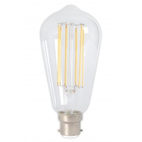 Calex - B22 Calex LED volglas Longgloeidraad Rustik Lamp 240V 4W 350lm ST64, Clear 2300K Dimbaar - Vintage Antiek - CA0245