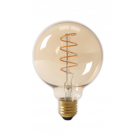 Calex - E27 LED Flex Filament Globe Lamp 240V 4W 200lm G125, Gold 2100K Dimmable - EOL - CA0252-CB
