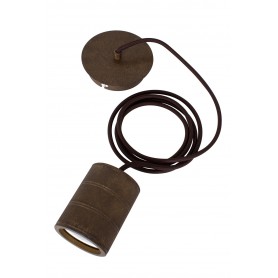 Calex - Calex Retro hanger, antiek-bronzen coating E40 (2 mtr draad) - Lamp Fittings - CA0264