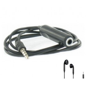 Oem - Iphone, Nokia, HTC, Blackberry 3.5mm Headset Adapter met Microfoon en oortjes - iPhone datakabels - 00456