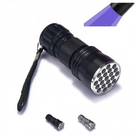 Oem - Mini 21 LED UV-zaklamp Violet paars AAA LED-lampje - Zaklampen - LFT82-CB