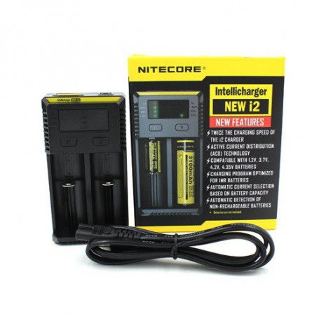 NITECORE, Nitecore Intellicharge New i2 for Li-ion, NiMH, Ni-Cd, Battery chargers, BS002