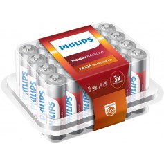 24-Pack - AA R3 Philips Power Alkaline