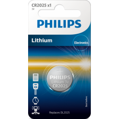 PHILIPS, Philips CR2025 3v lithium button cell battery, Button cells, BS025-CB