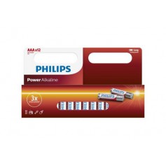 PHILIPS, 12-Pack - AAA R3 Philips Power Alkaline, Size AAA, BS031-CB