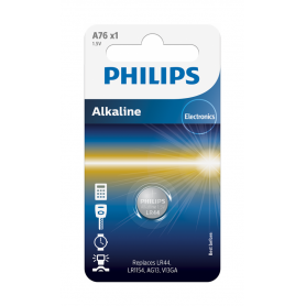 PHILIPS, Philips LR44/76A 1.5v Alkaline button cell battery, Button cells, BS036-CB