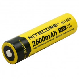 NITECORE, Nitecore 18650 li-ion NL1826 2600mAh 3.7V, Size 18650, BS039-CB