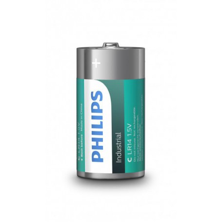 PHILIPS, Philips IndustrialC/LR14 Alkaline - 10 pieces, Size C D 4.5V XL, BS044-CB