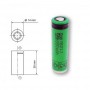 Sony - Sony / Murata US14500VR2 680mAh - 2A 3.7V 14x49mm rechargeable battery - Other formats - NK222-CB