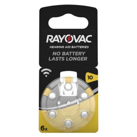 Rayovac, Rayovac Acoustic Hearing Aid Batteries 10 HA10 PR70 ZL4 105mAh 1.4V, Hearing batteries, BS079-CB