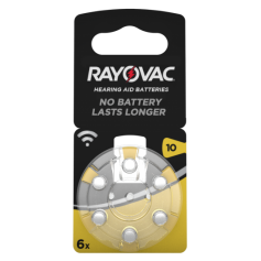 Rayovac, Rayovac Acoustic Hearing Aid Batteries 10 HA10 PR70 ZL4 105mAh 1.4V, Hearing batteries, BS079-CB