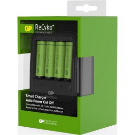 GP - GP Recyko+ PB570 AA/AAA batterijlader + 4x AA 2600mAh batterijen GP 2700 Series - Batterijladers - BS117