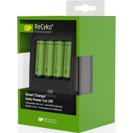 GP, GP Recyko + PB570 AA / AAA battery charger + 4x AA 2600mAh batteries GP 2700 Series, Battery chargers, BS117