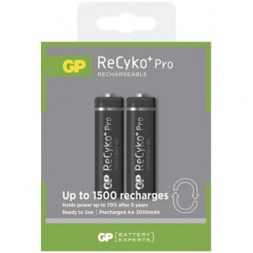 GP - Duo GP R6/AA ReCyko+ PRO 2000mAh 1.2V NiMH Oplaadbare Batterijen - AA formaat - BS123-CB