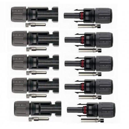 Oem - 5set MC4 DC zonnepaneel connector mannelijk - vrouwelijk 30A 1000V - BOL SPECIAL - AL289