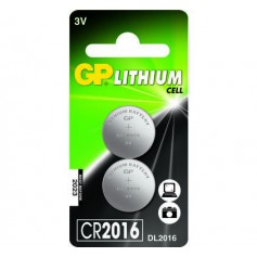 GP, GP CR2016 3V 90mAh Lithium knoopcel - 2-Pack, Knoopcellen, BS251-CB