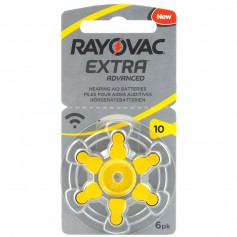 Rayovac - Rayovac Extra Advanced 10MF Hg 0% Batería para audífonos - Escuchar las pilas - BS264-CB