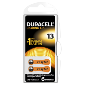 Duracell, Duracell ActivAir Hearing Aid DA13 1.45V Hearing Aid Battery, Hearing batteries, BS267-CB