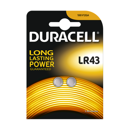 Duracell, Duracell G12 / LR43 / 186 battery (Duo Blister), Button cells, BS268-CB