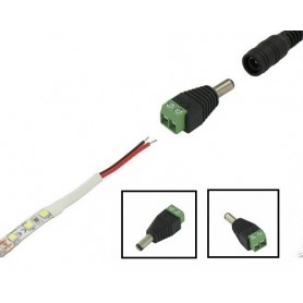 Oem - LED Jack DC Plug Male naar draad connector - LED connectors - DCC23-CB