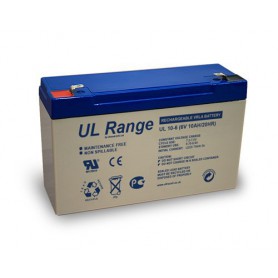 Ultracell, Ultracell VRLA / Lead Battery 10000mAh 6V (UL10.0-6), Battery Lead-acid , BS331