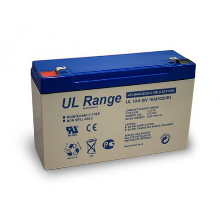 Ultracell - Ultracell VRLA / Batteria al piombo 10000mAh 6V (UL10.0-6) -  - BS331