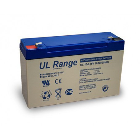 Ultracell, Ultracell VRLA / Lead Battery 10000mAh 6V (UL10.0-6), Battery Lead-acid , BS331