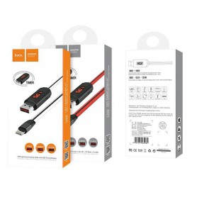 HOCO - Hoco Lightning IPhone USB Cable with LED Display Timer - iPhone data cables  - H100173-CB