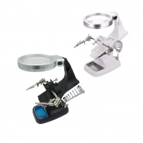 Oem - Loupe 3x et 4.5x Zoom Support à souder avec lampe à LED - Magnifiers microscopes - AL322-CB