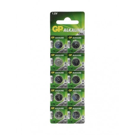 GP, GP LR44/76A/V13GA/A76 1.5v Alkaline button cell battery - 10 Pieces, Button cells, BS112-CB