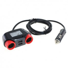 OTB - 10A Adattatore per auto / distributore 2x + 4 USB 1.2m - Auto charger - ON6277