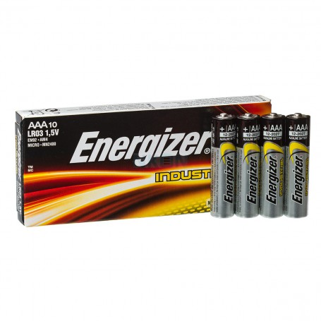 Energizer, Energizer Industrial LR03 AAA alkaline battery - 10 Pieces, Size AAA, NK431-CB