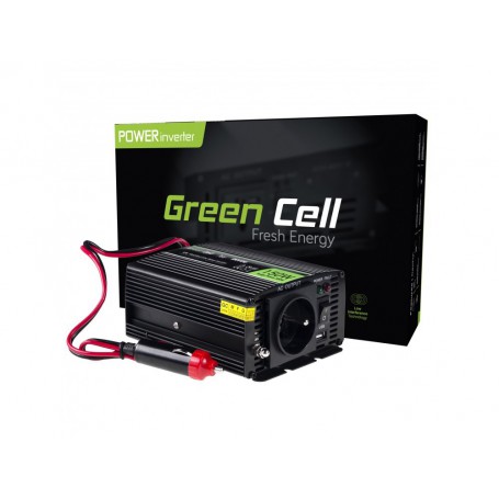 Green Cell, 150W DC 12V to AC 230V with USB Current Inverter Converter, Battery inverters, GC005