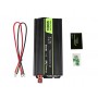 Green Cell - 1000W DC 12V a AC 230V Convertidor convertidor de corriente con USB - Pure/Full Sine Wave - Inversores de baterí...
