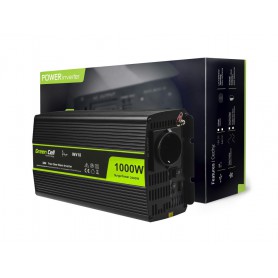 Green Cell, 1000W DC 24V to AC 230V with USB Current Inverter Converter - Pure/Full Sine Wave, Battery inverters, GC013