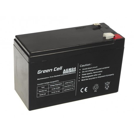 Green Cell - Green Cell 12V 7Ah (6.3mm) 7000mAh VRLA AGM Batteria -  - GC038