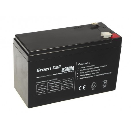 Green Cell, Green Cell 12V 7Ah (6.3mm) 7000mAh VRLA AGM Battery, Battery Lead-acid , GC038