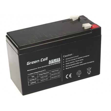 Green Cell, Green Cell 12V 7.2Ah (6.3mm) 7200mAh VRLA AGM Battery, Battery Lead-acid , GC039