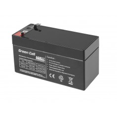 Green Cell 12V 1.2Ah (4.6mm) 1200mAh VRLA AGM Battery