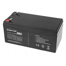 Green Cell - Green Cell 12V 3.3Ah (4.6mm) 3300mAh VRLA AGM Batteria - Battery Lead-acid  - GC043