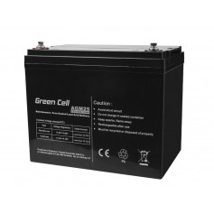 Green Cell 12V 75Ah VRLA AGM Battery with B4 Terminal